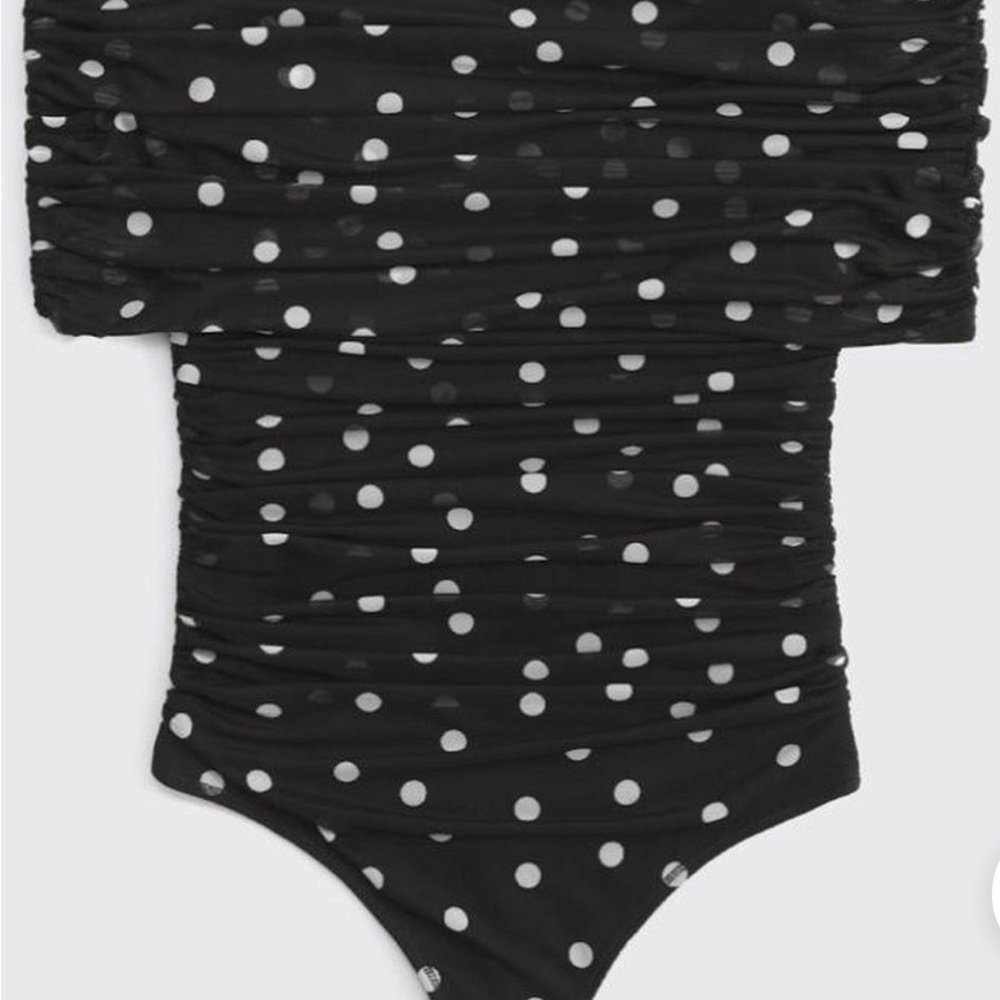 Black and White Polka Dot Bodysuit